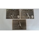 CRICKET, press photos, 1948, England v Australia, all showing Barnes hooking, agency stamps to backs