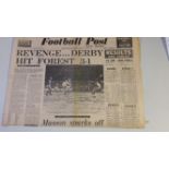 FOOTBALL, newspapers, selection, inc. mainly Nottingham Football Post (1970-85); Derby Evening