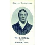 TADDY, County Cricketers, Daniel (Somersetshire), Imperial back, EX