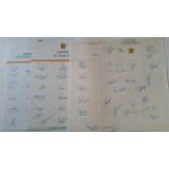 CRICKET, signed Zimbabwe teamsheets, 1982 ICC Trophy (16 signatures), 1983 WC (17/17), 1986 ICC (