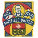 BOYS MAGAZINE, Famous Footer Clubs (1926/7), Well Played Sheffield United (Johnson inset), square-