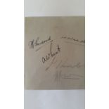CRICKET, selection, inc. Nottinghamshire album page, c1930, 15 signatures (to both sides, inc.