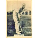 PHILLIPS, Cricketers (1924), Nos. 7-9 (all NSW) & 10-12 (Victoria), large, brown backs, EX, 6