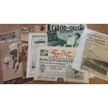FOOTBALL, selection, inc. newspaper articles from the 1938 World Cup, covering Brasil v Poland,