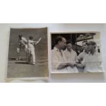 CRICKET, press photos, Australia, showing Hassett in action (3), panoramic of 1953 Ashes run-out