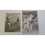 CRICKET, press photos, showing David Brown, Arthur Morris, Benaud etc., agency stamp to back (1) &