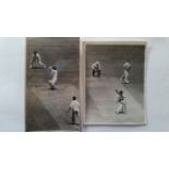 CRICKET, press photos, 1958/9, Australia v England, action from 2nd test, inc. Harvey, May, Evans;