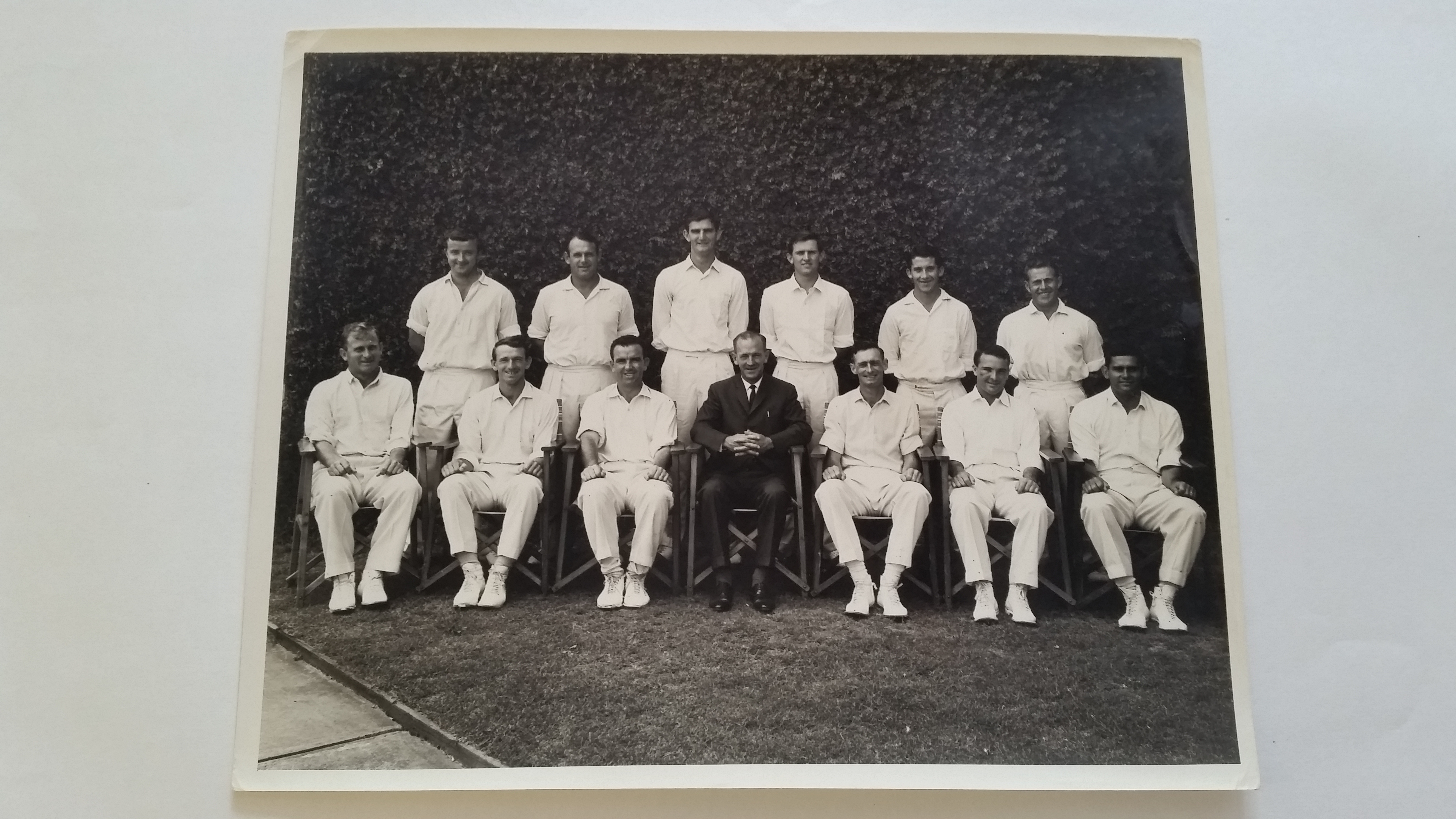 CRICKET, press photo of 1965 New South Wales team, for match at Melbourne, agency stamp to back (
