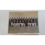 CRICKET, press photo of 1954/5 England team, taken in Perth, agency stamp to back (Central) & date