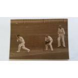 CRICKET, press photo, showing Ponsford batting in Sheffield Shield match, agency stamps to backs (