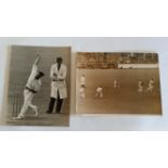 CRICKET, press photos, 1947, England v South Africa, action from Lords (2) & Trent Bridge Tests,