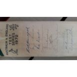 CRICKET, signed full-size Slazenger bat, 1972 Australia, 15 signatures (mixed inks), inc. G.