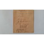 FOOTBALL, signed album page by Wolverhampton Wanderers, 1930s, ten signatures (in pencil) inc.