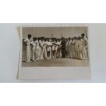 CRICKET, press photo, Australia, showing Barnes teaching group of children at Sydney, agency