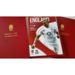 RUGBY UNION, VIP England programmes, v Wales 2006, South Africa 2012 & Italy 2013, each royal box