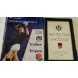 RUGBY UNION, programmes for Scotland v England, 1949-20117, in Edinburgh (11) & London (32), VG to