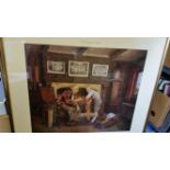 CRICKET, pair of colour prints signed by Len Hutton, Visions of a Hat-Trick & A Century for England,