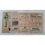 RUGBY UNION, programmes, Wales v England 1947, 1949 (played at Swansea) & 1951, also pirate for