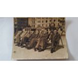 FOOTBALL, selection, inc. early press photo showing four 1947 England players (Lowe, Wright,