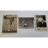 CRICKET, press photos, West Indies, showing Walcott (hit by Raymer), Jenkins b Johnson, Gibb, Sobers