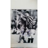 FOOTBALL, signed large photo by Paul Gascoigne, full signature, showing classic confrontation with