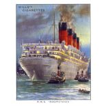 WILLS, Famous British Liners 1st & 2nd, complete, large, VG to EX, 60
