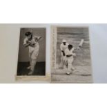 CRICKET, press photos, 1960s-1970s, showing Peter Burge (3), van Ryneveld, also Sam Loxton (ink