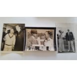 CRICKET, press photos, Australia, showing Hassett taking the toss with Brown (1950 Brisbane), with