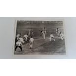 CRICKET, press photo, 1963, Australian v England, showing Murray crowded by fielders during Sydney