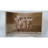 CRICKET, press photos, 1960s, West Indies, Lance Gibbs, inc. taking congratulations after hat-
