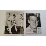 CRICKET, press photos, 1970s-1980s, Australians, showing Benaud, Hawke, Grout & Cowper, agency stamp