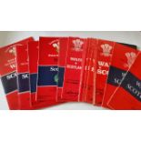 RUGBY UNION, programmes for Wales v Scotland, 1956, 1966-2000 (alternate years) & 2006, G to EX, 21