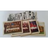 FOOTBALL, trade cards, inc. Sherman, teams (28) & players (7); A&BC 1969 serrated (35, heavy a.m.
