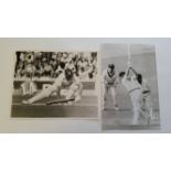CRICKET, press photos, showing Ted Dexter, Alan Knott etc. & date stamps for date of publishing, 8 x