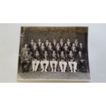 CRICKET, press photo of 1958/9 England team, for tour to Australia, taken in Perth, agency stamp