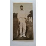 CRICKET, press photo of Noble, c.1919, full-length in pose with printed signature, agency stamp to