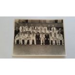 CRICKET, press photo of 1956 joint Minor Counties v Australia teams, agency stamp to back (