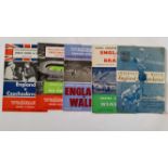 FOOTBALL, England home programmes, 1950-1971, inc. v Yugoslavia 1950 (at Highbury), Wales 1954,