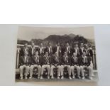 CRICKET, press photo of 1953/4 England team, for tour to West Indies, date stamps for date of