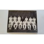 CRICKET, press photo of 1958/9 Australian team, for test v England (at Melbourne), agency stamp to