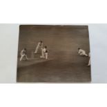 CRICKET, press photos, 1951, South Africa in England, showing McGlew dropped by Bailes & Nourse