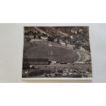 CRICKET, press photo, 1956 aerial view of St Helens Cricket Ground (Swansea), showing match in