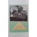 GOLF, signed piece by Max Faulkner (Open Champion 1951), laid down to card with attached magazine