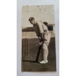 CRICKET, press photo of Herbert Strudwick, 1924/5, Australia v England, full-length in batting pose,