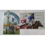 HORSE RACING, signed colour photos by Frankie Dettori, full-length classic dismount (Hong Kong) &