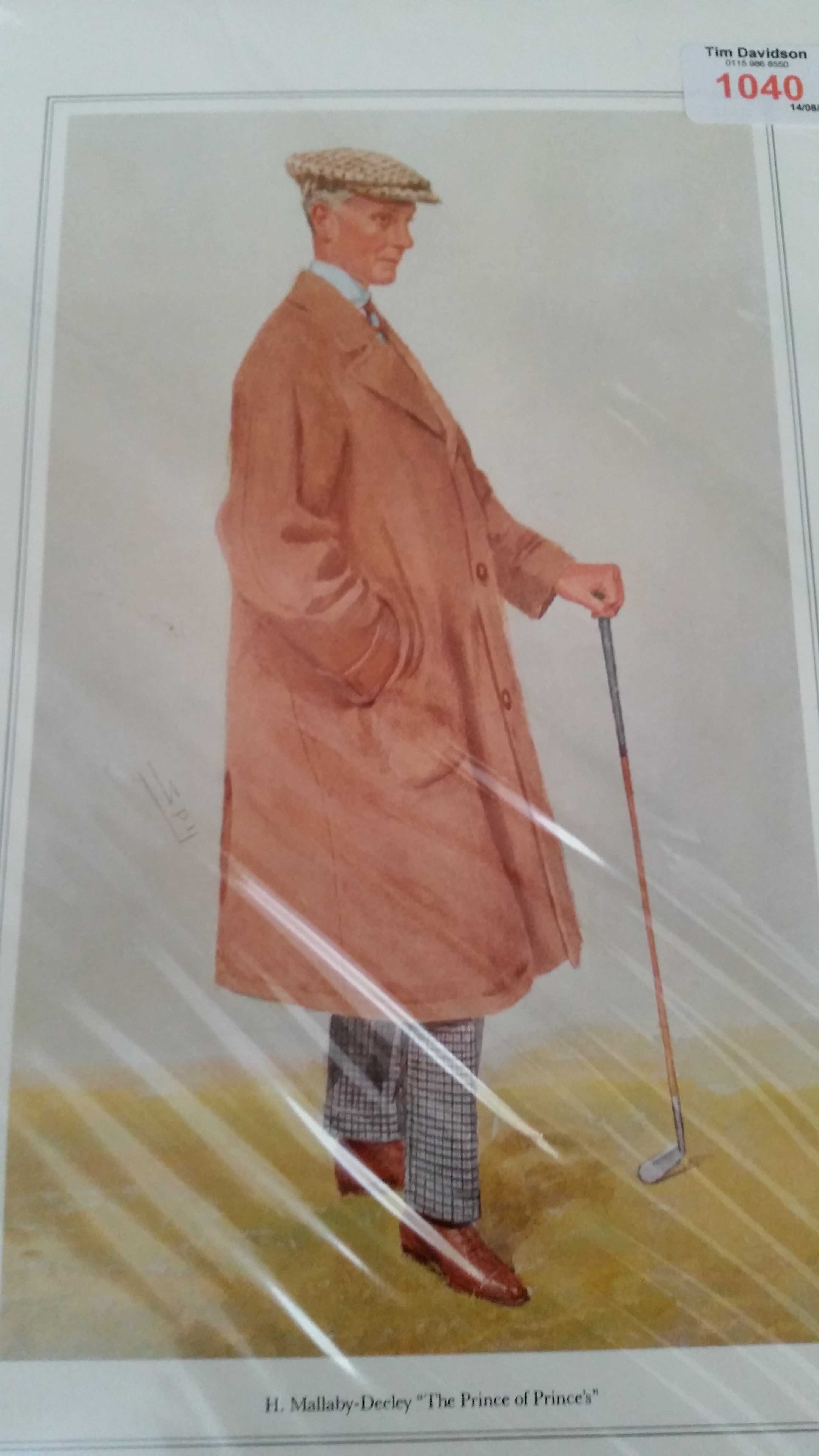 GOLF, colour prints, The Prince of Princes (Mallaby-Deeley) by Spy, as published in Vanity Fair,