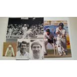 CRICKET, signed photos by England test players, inc. Caddick, Thorpe, White, Amiss etc, 8 x 10 (5)