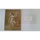 CRICKET, signed piece by A.D. Nourse, with photo showing him batting v Surrey during 1951 UK tour,