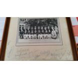 CRICKET, signed copy of team photo, Australian team, laid down to mount (15 signatures), some