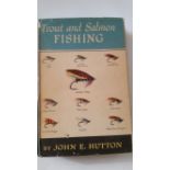 ANGLING, hardback edition of Trout and Salmon Fishing by John Hutton, signed to flyleaf (1951),
